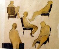 Untitled (Five Seated Figures)