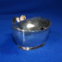 English Silver Lidded Mustard Pot