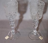 Russian Engraved Glass Goblet