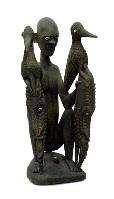 Ancestral Figure with Two Birds