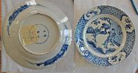 Untitled (Blue and White Plate with Three Woman)