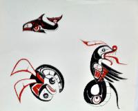Untitled (Dragonfly, Flying Snake and Killer Whale)