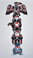 Crow, Wolf, Bear and Frog Totem