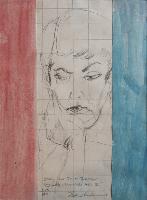 Study for Self-Portrait; Cage Trapped Artist