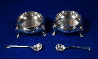 Pair of Salt dishes and spoons