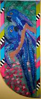 Untitled (Banner with Blue Parrots)