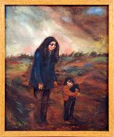 Untitled (Woman and Child with Cat)