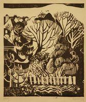 Untitled (Trees and Fence)