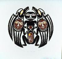 Coast Salish Spindle Whorl Thunder And Lightning Bird