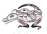 Haida Sea Wolf (Wasgo) and Whale (based on 1880 original by Price)