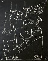 Untitled (Single Figure and Machine Parts)