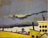 Untitled (Rooftops, Smoke Stacks, and Sky)