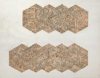 Untitled (geometric newspaper clippings)