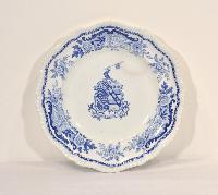 Blue and White Spode Armorial Plate