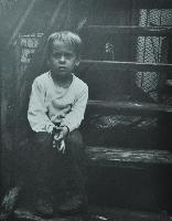 Blonde Boy on Steps, Close up
