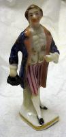 Chelsea figurine; Gentleman Blue Coat