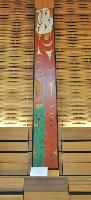 House Beam Design for Ceremonial Hall (Eagle with salmon, green/red)