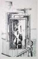 Untitled (Banister and Framed Images)