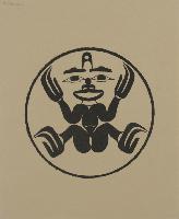 Untitled (Drum Design with Figure)