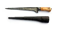 North Indian Khyber Knife with Bone Hilt and Scabbard