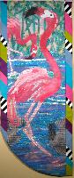 Untitled (Banner with Flamingos)