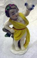 Chelsea figurine; Yellow Toga