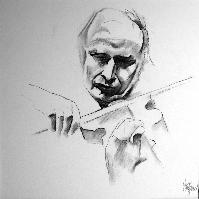 Head and Hands Playing  (Yehudi Menuhin #6)
