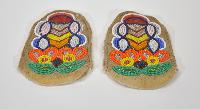 Leather Beaded Applique Patches
