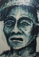 Portrait of a Man from a Housepost