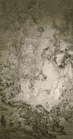 Gathering Of Taoist Immortals In A Garden Setting