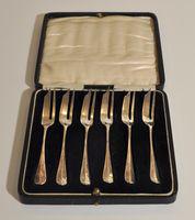 Untitled (Set of Six Fish Forks and Box)