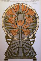 Untitled (design for firescreen  in wrought iron and glass)