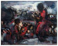 Untitled; (Abstract Figures in Landscape)