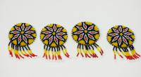 Untitled (Floral Circular Beaded Appliqué Patches)