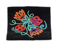 Black Velvet Beaded Applique