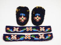 Navy-blue Beaded Applique Patches