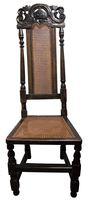 High-Backed Chair With Caned Back