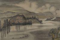 Untitled (Mountains Along River)