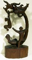 Untitled (Carved Sculpture of Monkeys)