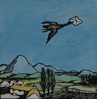 Bird with Letter