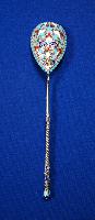 Russian Silver and Enamel Spoon