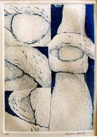 Untitled (White and Ultramarine Abstract)
