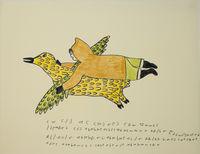 Untitled (figure flying with a bird)