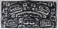 Charcoal rubbing of Haida design