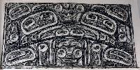 Charcoal rubbing of Haida design