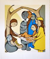 Untitled (Seven Figures, Trees, and Hammock)