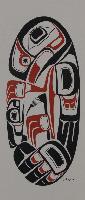 Untitled (Eagle Carving a Frog or Salmon with an Adze)