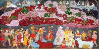 Krishna Lifting the Mount Govardhana
