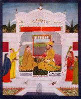 Raja Singh of Chamba with his Rani