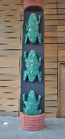 House Post; Frogs Emerging After Great Flood